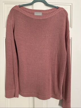 Modern Citizen Dusty Rose Boat Neck Knit Sweater